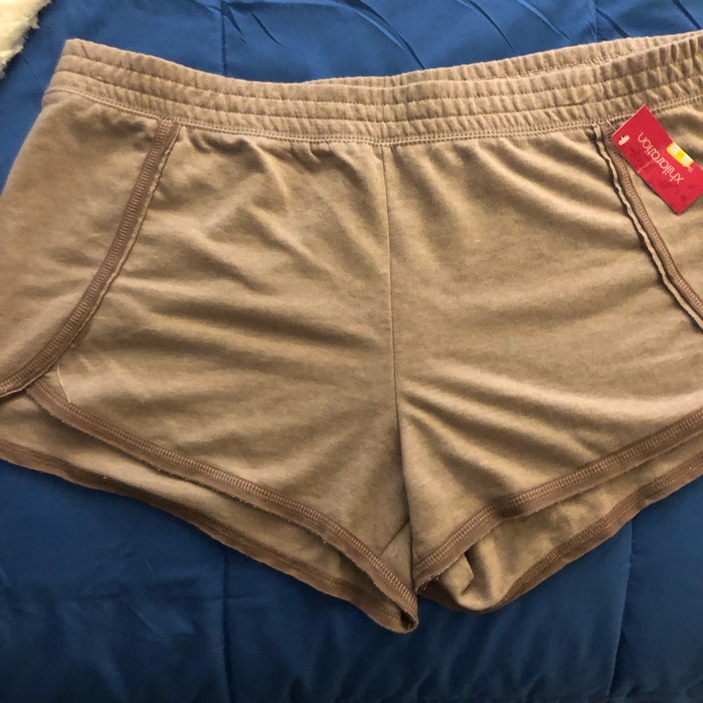 Xhilaration Tan Athletic Shorts with Elastic Waistband
